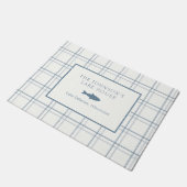 Classic  Plaid Lake House Blauwe Vis Deurmat (Schuin)