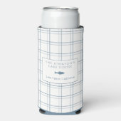 Classic  Plaid Lake House Blauwe Vis Seltzer Blikjeskoeler (Seltzer Voorkant)
