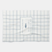 Classic Plaid Lake House Blauwe Vis Theedoek (Horizontaal)