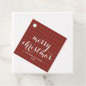 Classic Plaid Merry Christmas Festive -  Bedankjes Labels (In situ)