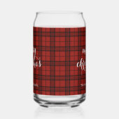 Classic Plaid Merry Christmas Festive - Blikvorm Glas (Rechts)