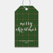 Classic Plaid Merry Christmas Festive -  Cadeaulabel (Voorkant)