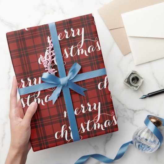 Classic Plaid Merry Christmas Festive -  Cadeaupapier (Geschenken)