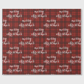Classic Plaid Merry Christmas Festive -  Cadeaupapier (Vlak)