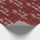 Classic Plaid Merry Christmas Festive -  Cadeaupapier (Hoek)