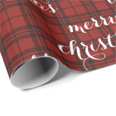 Classic Plaid Merry Christmas Festive -  Cadeaupapier (Rol Hoek)