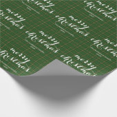 Classic Plaid Merry Christmas Festive -  Cadeaupapier (Hoek)