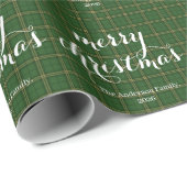 Classic Plaid Merry Christmas Festive -  Cadeaupapier (Rol Hoek)