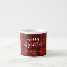 Classic Plaid Merry Christmas Festive -  Espresso Kop