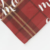 Classic Plaid Merry Christmas Festive -  Fleece Deken (Hoek)