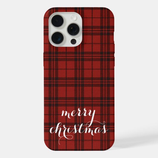 Classic Plaid Merry Christmas Festive -  iPhone Hoesje (Achterkant)
