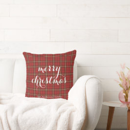 Classic Plaid Merry Christmas Festive -  Kussen