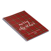Classic Plaid Merry Christmas Festive -  Notitieboek (Rechterzijde)