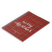 Classic Plaid Merry Christmas Festive -  Notitieboek (Linkerzijde)