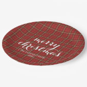 Classic Plaid Merry Christmas Festive - Papieren Bordje (Gekanteld)