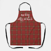 Classic Plaid Merry Christmas Festive -  Schort (Voorkant)