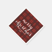 Classic Plaid Merry Christmas Festive -  Servet (Hoek)