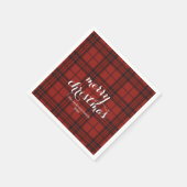 Classic Plaid Merry Christmas Festive - Servet (Hoek)