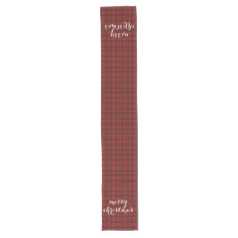 Classic Plaid Merry Christmas Festive Table Runner Lange Tafelloper
