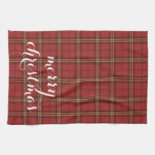 Classic Plaid Merry Christmas Festive - Theedoek (Horizontaal)