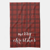 Classic Plaid Merry Christmas Festive -  Theedoek (Verticaal)