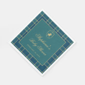 Classic Plaid Polo Green Equestrian Baby shower Servet (Hoek)