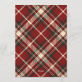 Classic Plaid Ralph Lauren Traditional Christmas Kaart (Achterkant)