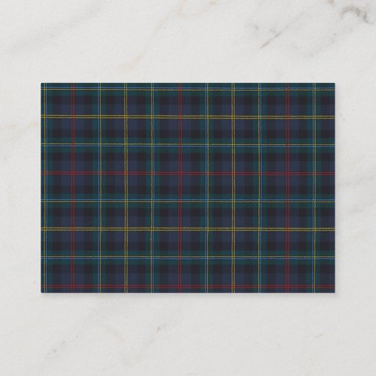 Classic Plaid Teddy Bear Books for Baby Cards  Informatiekaartje (Achterkant)