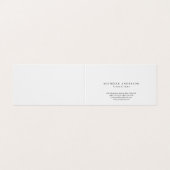 Classic Plain White Eenvoudige Professionele Minim Visitekaartje (Buitenkant ongevouwen)