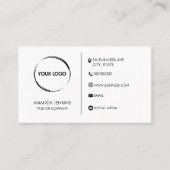 Classic Plain White Generic Design Visitekaartje (Voorkant)