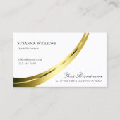 Classic Plain White Gold Decor met QR-code Visitekaartje (Voorkant)