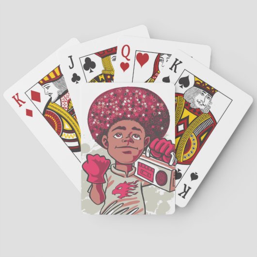Classic Playing Cards – YOUTH Power Afro & Boombox Pokerkaarten (Achterkant)