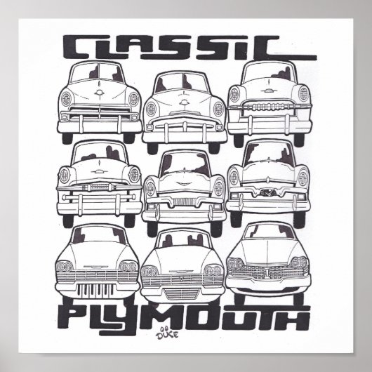 CLASSIC PLYMOUTH POSTER (Voorkant)