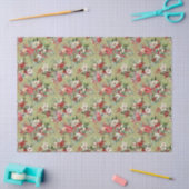 Classic Poinsettia & Berry Holiday Tissue Paper Tissuepapier (Craft)