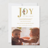 Classic Poinsettias Garland Joy To The World Photo (Voorkant)