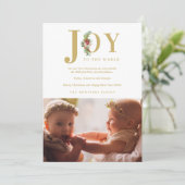 Classic Poinsettias Garland Joy To The World Photo (Staand voorkant)