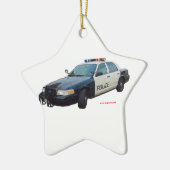 Classic_Police_Car_Black_White Keramisch Ornament (Links)