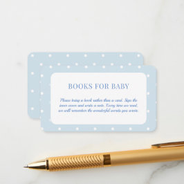 Classic Polka Dot Baby shower boeken voor Baby Informatiekaartje