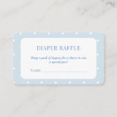 Classic Polka Dot Baby shower Luier Raffle Ticket Informatiekaartje (Voorkant)
