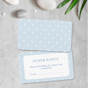 Classic Polka Dot Baby shower Luier Raffle Ticket Informatiekaartje