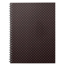 Classic Polka Dot Pattern, Brown, Boho Polka Dots Notitieboek