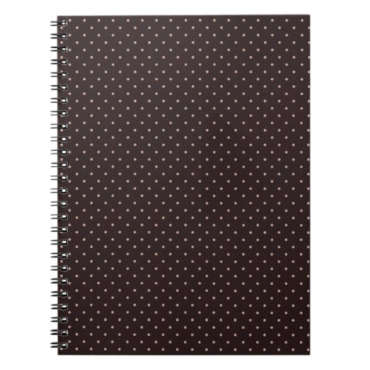 Classic Polka Dot Pattern, Brown, Boho Polka Dots Notitieboek (Voorkant)