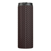 Classic Polka Dot Pattern, Brown, Boho Polka Dots Thermosbeker (Achterkant)