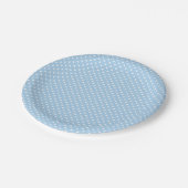 Classic Polka Dot White - Baby Blue Papieren Bordje (Gekanteld)