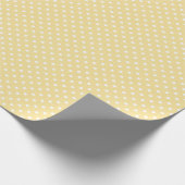 Classic Polka Dot White - Canary Yellow Cadeaupapier (Hoek)