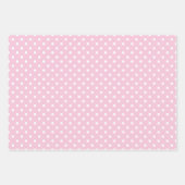 Classic Polka Dot White - Light Pink Inpakpapier Vel (Voorkant 2)