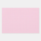 Classic Polka Dot White - Light Pink Inpakpapier Vel (Voorkant)