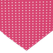 Classic Polka Dot White - Raspberry Red Korte Tafelloper (Hoek)