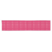 Classic Polka Dot White - Raspberry Red Korte Tafelloper (Horizontaal)