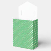 Classic Polka Dot White - Summer Green Bedankdoosjes (Geopend)